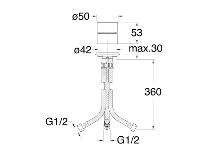 Смеситель для ванны для монтажа на бортике CRISTINA SX SX13228