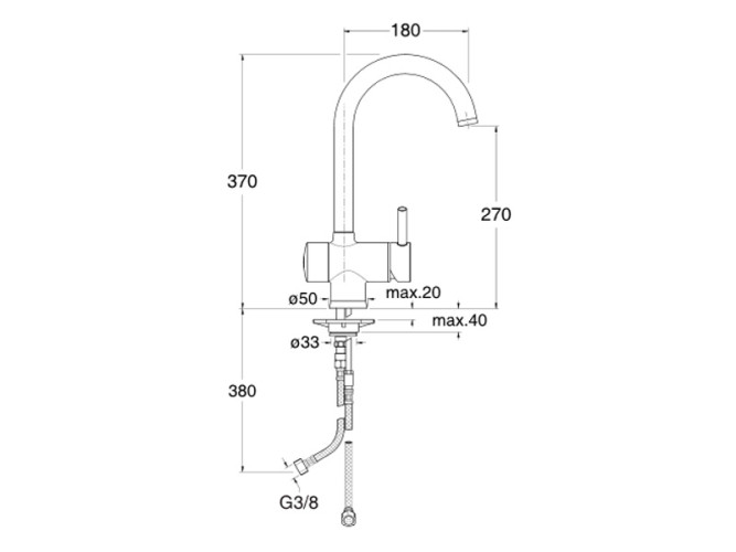 Смеситель для кухни CRISTINA KITCHEN KT54151