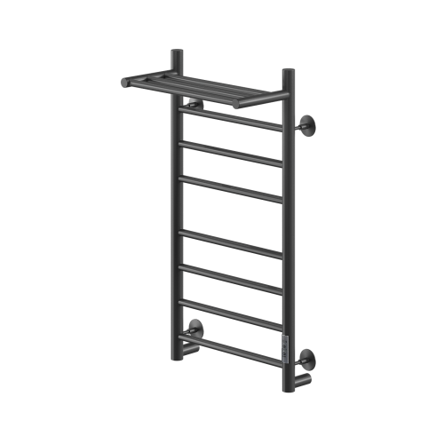 Полотенцесушитель Электрич.кабельный Ника WAY-2 80/40 с полкой RAL9005 черный матовый U