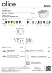 Alice Unica 55, подвесной безободковый унитаз c крепежом fix10, 55x35 см, цвет черный матовый