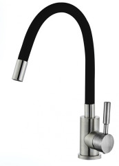 15031-C См-ль од. для кухни НЕРЖ с гиб. изливом (САТ.+ЧЕР.) ViEiR (10/1шт)