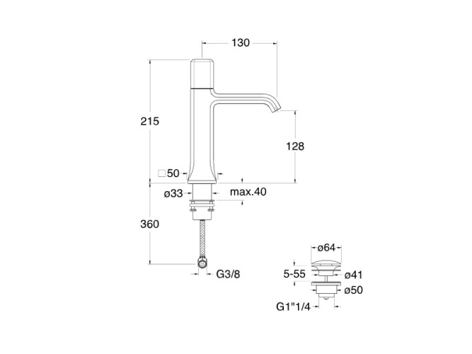 Смеситель для раковины CRISTINA ITALY IT22046