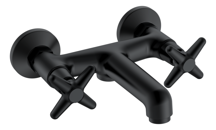 220132-C Смеситель 2-руч. для ванны (ЧЕРНЫЙ)  ViEiR (10/1шт)