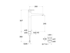 Смеситель для раковины CRISTINA DIARIO DI22251