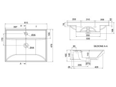 Раковина встраиваемая/подвесная Scarabeo ML 3004
