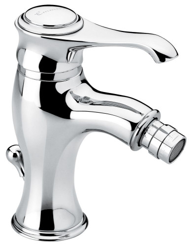 Emmevi Tiffany, однорычажный смеситель для биде с донным клапаном, цвет черный-хром