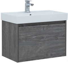 Тумба с раковиной Aquanet Nova Lite 75 дуб рошелье (1 ящик)