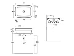 Раковина накладная SIMAS EVOLUTION EVO 10 bia