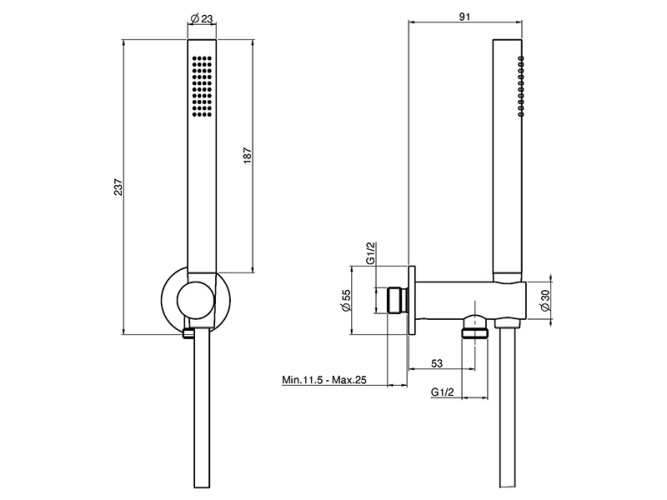 Душевой набор FIMA CARLO FRATTINI WELLNESS F2287/4OTCR