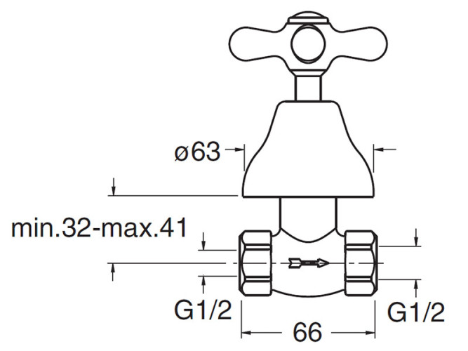 Запорный кран CRISTINA IMPERO IM62034