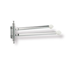 Stil Haus Nemi, полотенцедержатель двойной поворотный, цвет хром - белая керамика