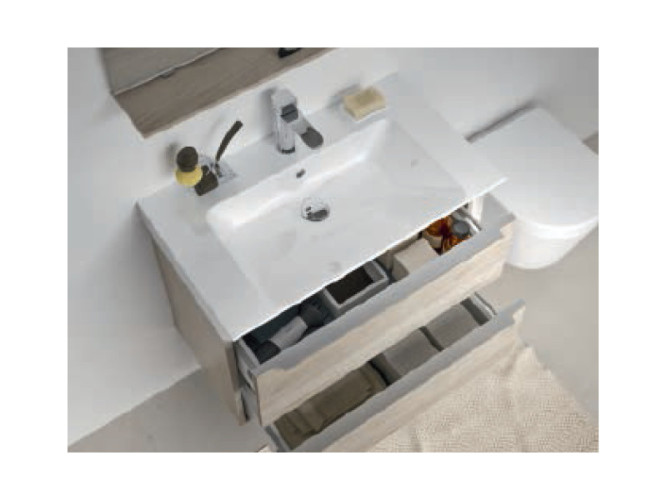 Тумба с раковиной BERLONI BAGNO SPAZIA SPZBA2C001CXR/1100