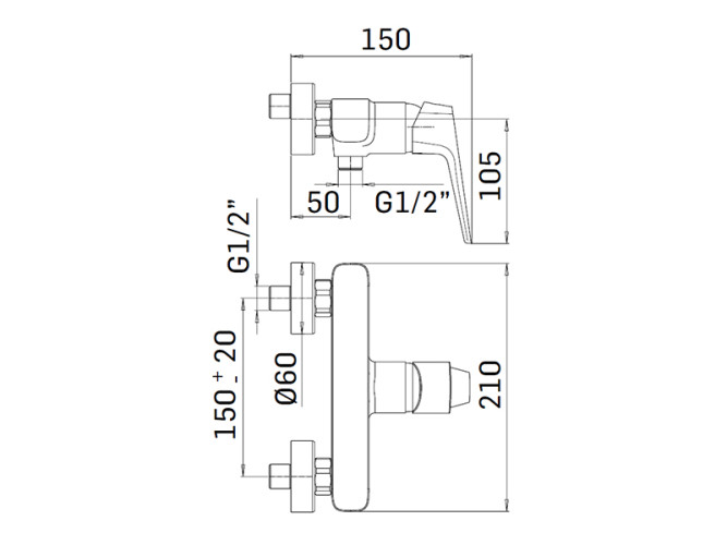 Смеситель для душа MAMOLI SPARTACO 392300009021