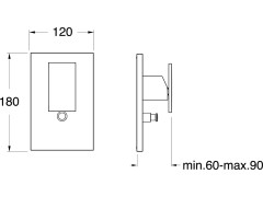 Полный комплект скрытого смесителя для душа CRISTINA TABULA TA68924