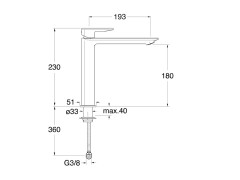 Смеситель для раковины CRISTINA PROFILO PF92751