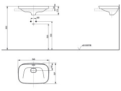 Раковина полувстраиваемая TOTO NEOREST LW3716HY#XW
