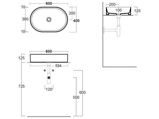 Раковина накладная SIMAS FORIU FO 02 bia