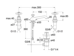Смеситель для раковины CRISTINA LONDRA LD20351