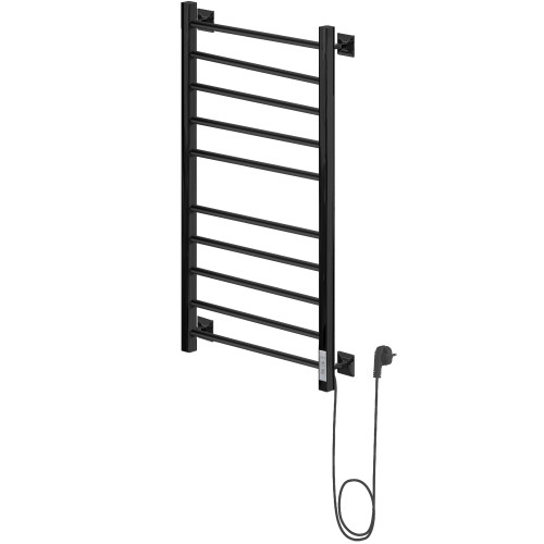Полотенцесушитель Электрич.кабельный Ника STEP-3 100/50 RAL9005 черный матовый правый тэн