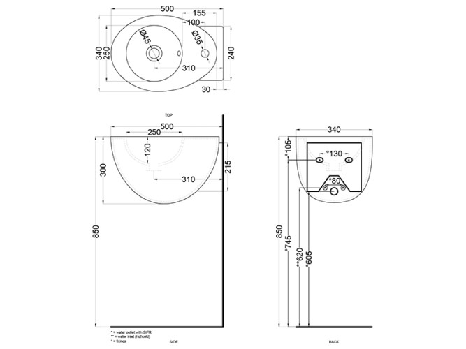 Раковина подвесная CIELO LE GIARE LGLS BA