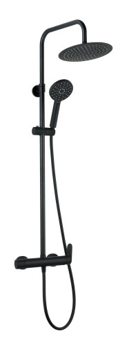 AQG Beta, душевая колонна регулируемая по высоте 95-150 см, cо смесителем и круглым верхним душем 25