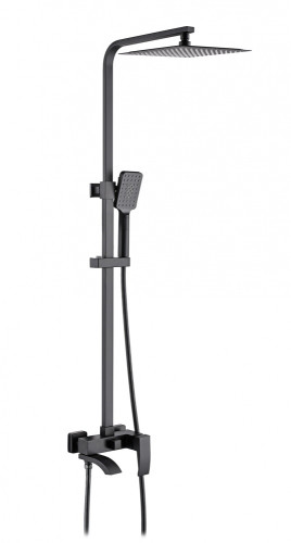 44061-C Душевой релинг (черный)  GANZER  (4/1шт)