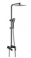 44061-C Душевой релинг (черный)  GANZER  (4/1шт)