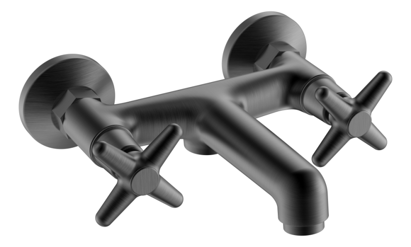 220132-G Смеситель 2-руч. для ванны (ГРАФИТ)  ViEiR (10/1шт)