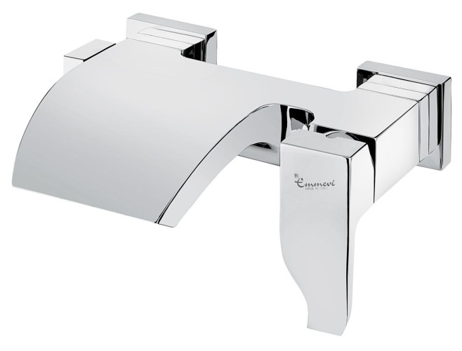 Emmevi Niagara, однорычажный смеситель для ванны с широким изливом, без набора для душа, цвет черный матовый