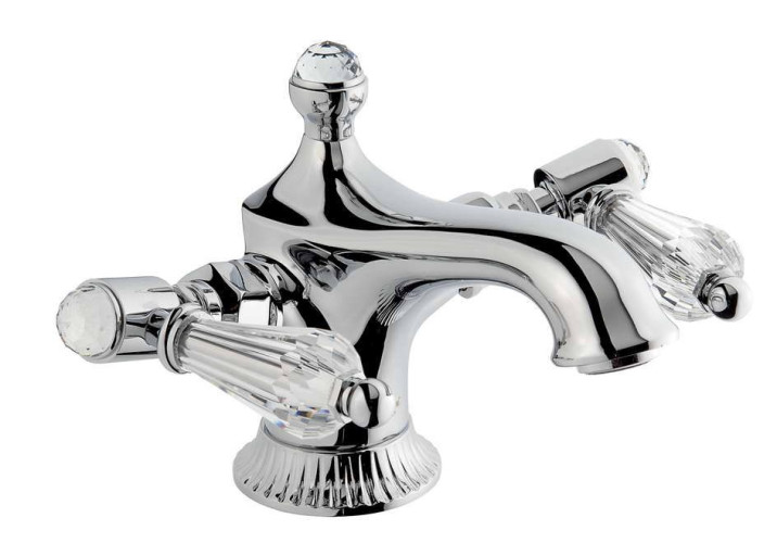 Emmevi The One Atena, смеситель для раковины. Прозрачные кристаллы Swarovski, цвет хром