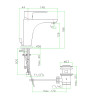 Fiore Kera, однорычажный смеситель для раковины с донным клапаном, цвет хром