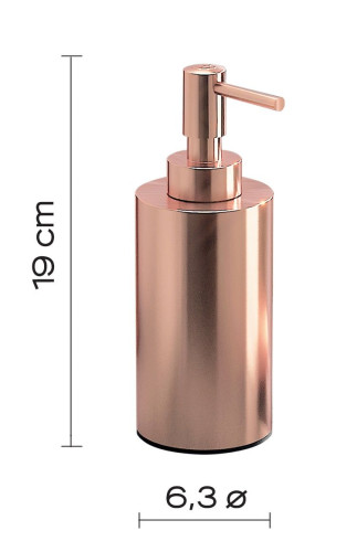 Gedy Elettra, настольный дозатор с пластиковой помпой, цвет медь