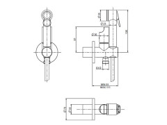 Гигиенический душ со смесителем FIMA CARLO FRATTINI COLLETTIVITA F2320/1NBS