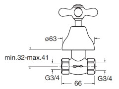 Запорный кран CRISTINA IMPERO IM62192