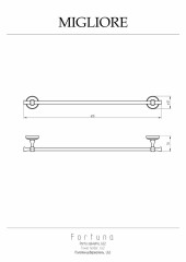 Полотенцедержатель L62 см, хром Migliore Fortuna