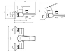 Смеситель для ванны Tiemme Смесители 411800102