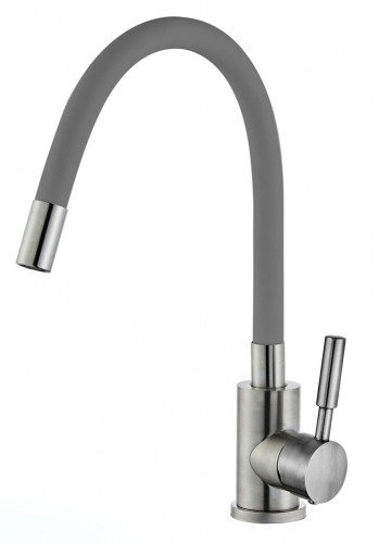 15031-H См-ль од. для кухни НЕРЖ с гиб. изливом (САТ.+СЕР.) ViEiR (10/1шт)