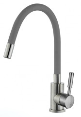 15031-H См-ль од. для кухни НЕРЖ с гиб. изливом (САТ.+СЕР.) ViEiR (10/1шт)