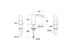 Смеситель для биде CRISTINA ITALY IT35751