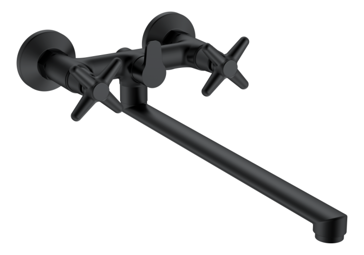 220143-C Смеситель 2-руч. для ванны (ЧЕРНЫЙ)  ViEiR (10/1шт)