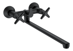 220143-C Смеситель 2-руч. для ванны (ЧЕРНЫЙ)  ViEiR (10/1шт)