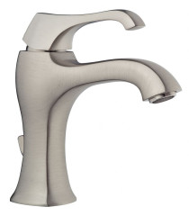 Emmevi Ares, однорычажный смеситель для раковины (излив 12,9 см), с донным клапаном, цвет брашированный никель