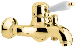 Emmevi Laguna, однорычажный смеситель для ванны (излив 17 см), без набора для душа, цвет золото