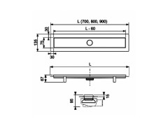 Комплект для монтажа дренажного канала TECE TECElinus 15103079