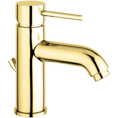 Emmevi Piper, однорычажный смеситель для раковины с донным клапаном, цвет золото