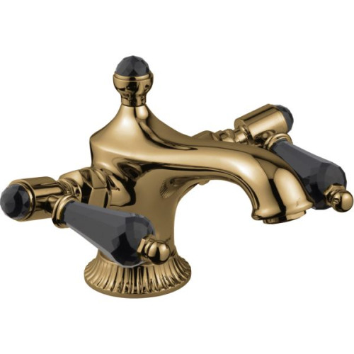 Emmevi The One Atena, смеситель для раковины. Черные кристаллы Swarovski, цвет бронза