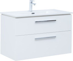 Тумба с раковиной Aquanet Nova 90 белый (2 ящика)