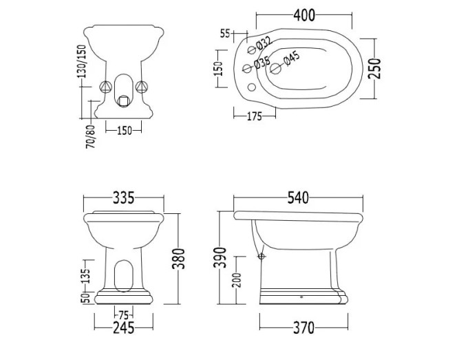 Биде напольное DEVON & DEVON NEW ETOILE IBBID1FNET