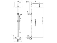 Стойка душевая с термостатом FIMA CARLO FRATTINI WELLNESS F4285/R259NS