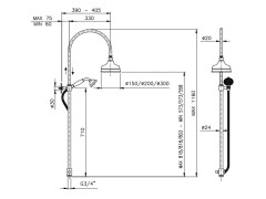 Душевая стойка NICOLAZZI DOCCIA COLLECTION 5712WSBZ30